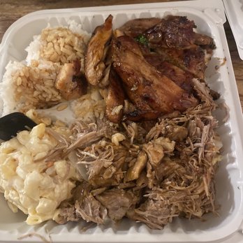 Ono Hawaiian BBQ - Kalua Combo with Teriyaki Chicken - Hawaiian Near Me - Culver City, California