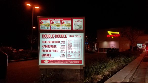 Menu photo 6 In-N-Out Burger Temecula, CA
