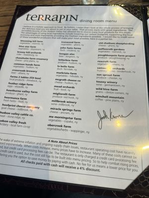 Menu photo 6 Terrapin Restaurant Rhinebeck, NY Menu photo 6 Terrapin Restaurant Rhinebeck, NY