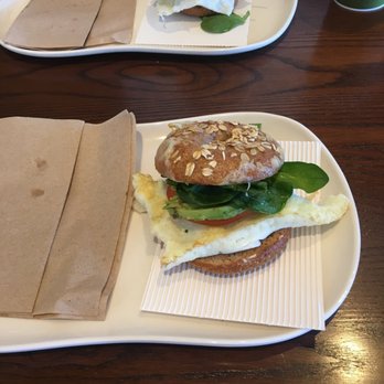 Panera Bread - Spinach avocado egg white on a sprouted wheat bagel - Sandwiches Near Me - Spokane, Washington