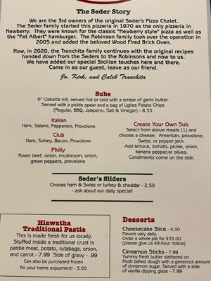 Menu photo 5 Seder's Pizza Newberry, MI Menu photo 5 Seder's Pizza Newberry, MI
