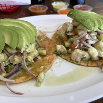 Hilarios Tacos - Aguachiles Order: is 2 tostadas - Mexican Near Me - Santa Clarita, California Hilarios Tacos - Aguachiles Order: is 2 tostadas - Mexican Near Me - Santa Clarita, California