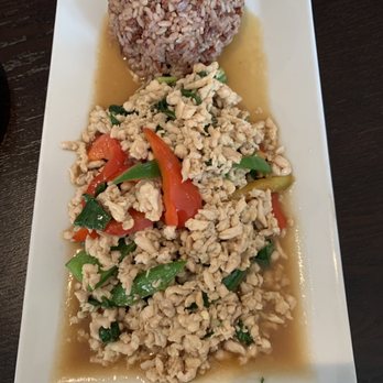 Blu Jasmine Thai Kitchen - Pad Pra Krow with Chicken - Sushi Bars Near Me - Hudson Oaks, Texas Blu Jasmine Thai Kitchen - Pad Pra Krow with Chicken - Sushi Bars Near Me - Hudson Oaks, Texas