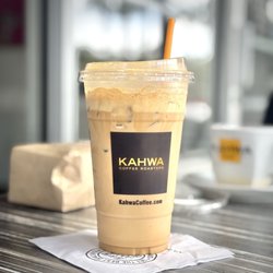 Kahwa Coffee - Salted caramel iced coffee shaken espresso.