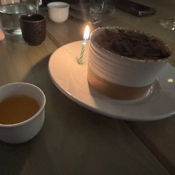 Rōmyō - Birthday dessert and a sake green tea taste - Italian Near Me - Denver, Colorado