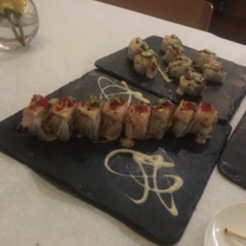Eight Sushi Lounge - Hashtags Roll in the front and Cassanova roll in the back - Sushi Bars Near Me - Atlanta, Georgia Eight Sushi Lounge - Hashtags Roll in the front and Cassanova roll in the back - Sushi Bars Near Me - Atlanta, Georgia