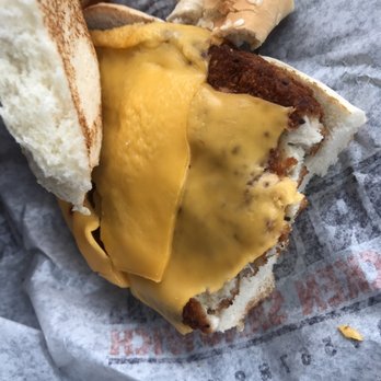 Burger King - a half eaten cheeseburger - Burgers Near Me - Avon, Indiana