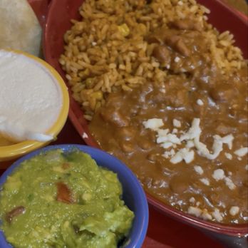 Blue Moon Mexican Café - Side of rice with refried beans and guacamole - Mexican Near Me - Wyckoff, New Jersey