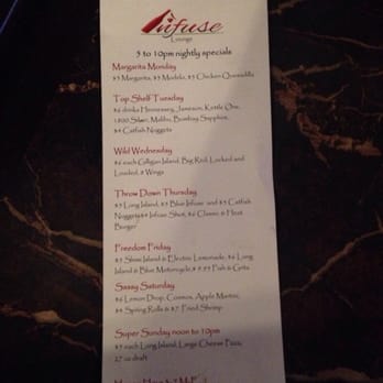 Infuse Restaurant - Happy Hour menu. - American Near Me - Temple Hills, Maryland Infuse Restaurant - Happy Hour menu. - American Near Me - Temple Hills, Maryland