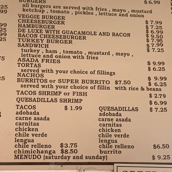 Kathy's Little Kitchen - Menu August 2020 - Mexican Near Me - Carmel Valley, California