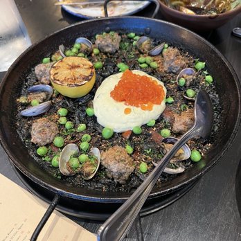 La Marcha Tapas Bar - Squid ink paella - Spanish Near Me - Berkeley, California