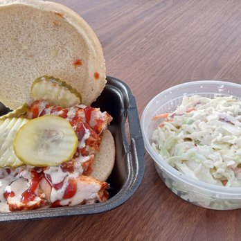 Bam Bam Bbq - Chicken sandwich with an order of slaw - Barbeque Near Me - Sierra Vista, Arizona Bam Bam Bbq - Chicken sandwich with an order of slaw - Barbeque Near Me - Sierra Vista, Arizona