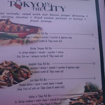Tokyo In The City - Really hard to read menu, but stuff ranges from $9 to 11 - Food Trucks Near Me - Washington, DC, District of Columbia Tokyo In The City - Really hard to read menu, but stuff ranges from $9 to 11 - Food Trucks Near Me - Washington, DC, District of Columbia