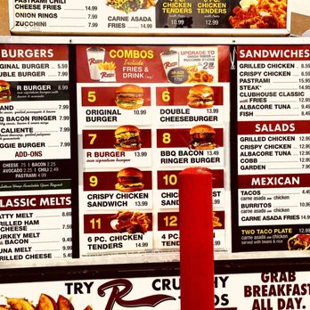 R Burgers - Menu 12/23 - Burgers Near Me - Riverside, California