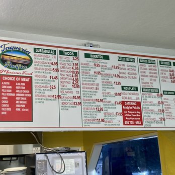Taqueria Pacifica - Posted menu - Mexican Near Me - Pacifica, California