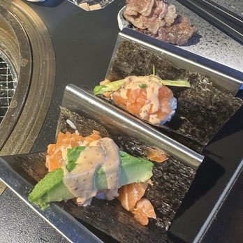 Chubby Cattle - salmon handroll - Barbeque Near Me - Rosemead, California Chubby Cattle - salmon handroll - Barbeque Near Me - Rosemead, California