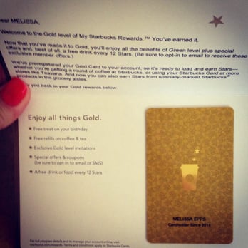 Starbucks - I am a Gold Card holder until 2016! - Coffee & Tea Near Me - Mesa, Arizona Starbucks - I am a Gold Card holder until 2016! - Coffee & Tea Near Me - Mesa, Arizona