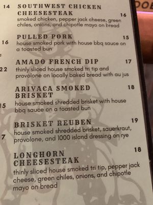 Menu photo 1 Longhorn Grill and Saloon Amado, AZ Menu photo 1 Longhorn Grill and Saloon Amado, AZ