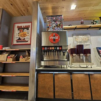Raising Cane's Chicken Fingers - Inside, drink station and mobile order pickup - Chicken Shop Near Me - Boston, Massachusetts Raising Cane's Chicken Fingers - Inside, drink station and mobile order pickup - Chicken Shop Near Me - Boston, Massachusetts