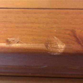 EZ Moving & Storage - Dinged up dresser one after another. Not one piece of furniture was left untouched. - Movers Near Me EZ Moving & Storage - Dinged up dresser one after another. Not one piece of furniture was left untouched. - Movers Near Me