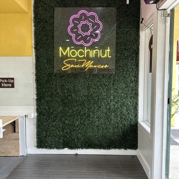 Mochinut San Marcos - Cute sign near the entrance - Ice Cream & Frozen Yogurt Near Me - San Marcos, California Mochinut San Marcos - Cute sign near the entrance - Ice Cream & Frozen Yogurt Near Me - San Marcos, California