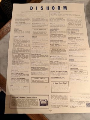 Menu photo 1 Dishoom London, XGL Menu photo 1 Dishoom London, XGL