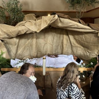 St Thomas More Parish - Live Jesus laid in tomb on Good Friday 2024 - Churches Near Me - Boynton Beach, Florida St Thomas More Parish - Live Jesus laid in tomb on Good Friday 2024 - Churches Near Me - Boynton Beach, Florida