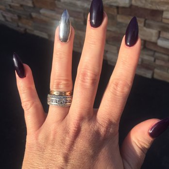 Frances Nails and Spa - This is his latest masterpiece Stalevo nails with one chrome accent - Nail Salons Near Me - Manhattan Beach, California