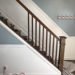 Stephan Flooring - New Handrail With Square oak Balusters