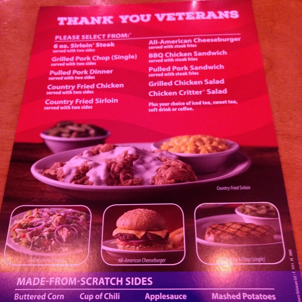 Texas Roadhouse - 2019 Veterans Day Free Meal Menu - Steakhouses Near Me - Bliss, Texas Texas Roadhouse - 2019 Veterans Day Free Meal Menu - Steakhouses Near Me - Bliss, Texas