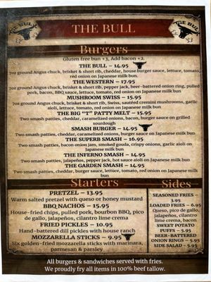 Menu photo 2 The Bull Spanish Fort, AL Menu photo 2 The Bull Spanish Fort, AL