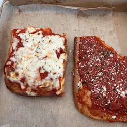 Tomato Pie Pizza Joint - Small bites taken of each to insure quality of product before posting.