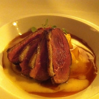 Charleston - Duck breast..sauce with peach compote was delicious - New American Near Me - Baltimore, Maryland