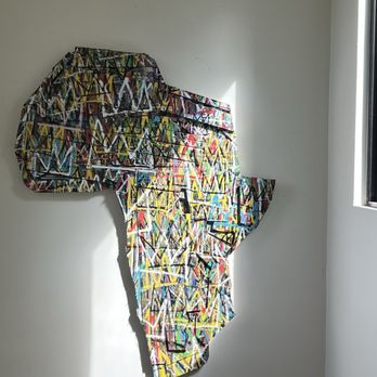 Oeste Bar & Cafe - Artistic rendition of the continent of Africa - Burgers Near Me - Oakland, California Oeste Bar & Cafe - Artistic rendition of the continent of Africa - Burgers Near Me - Oakland, California