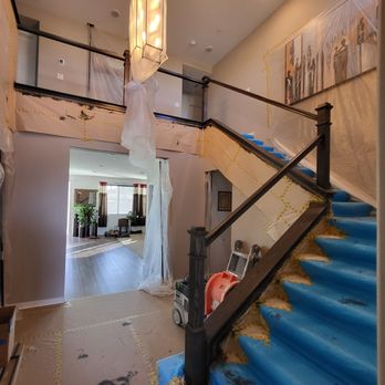 Beach City Stairs - Staining Stage - General Contractors Near Me - Temecula, California