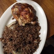 Photo of Senor Pollo - New York, NY, United States. 1/4 rotisserie chicken (leg) with arroz moro