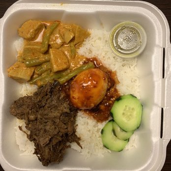 Twin Panda - Nasi Padang with beef rendang - Indonesian Near Me - Austin, Texas Twin Panda - Nasi Padang with beef rendang - Indonesian Near Me - Austin, Texas