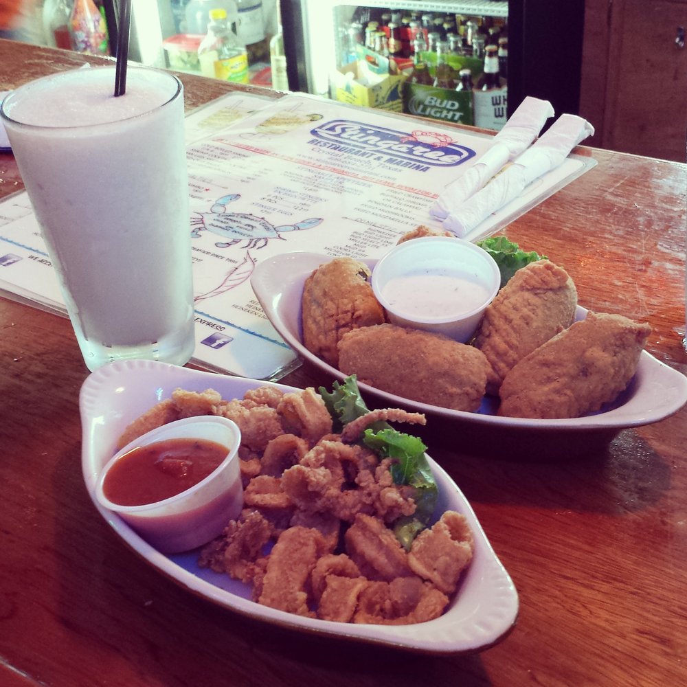 Stingaree - Calamari and crab stuffed jalapeños - Seafood Near Me - Crystal Beach, Texas Stingaree - Calamari and crab stuffed jalapeños - Seafood Near Me - Crystal Beach, Texas