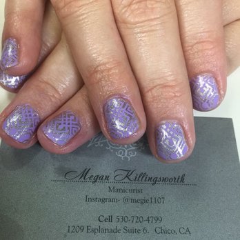 SeelaDavid Salon - Gel polish with a stamp. - Hair Salons Near Me - Chico, California