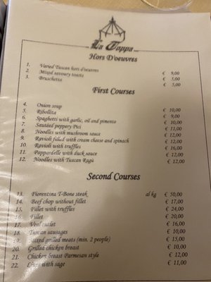 Menu photo 2 La Toppa Tavarnelle Val Di Pesa, PO Menu photo 2 La Toppa Tavarnelle Val Di Pesa, PO