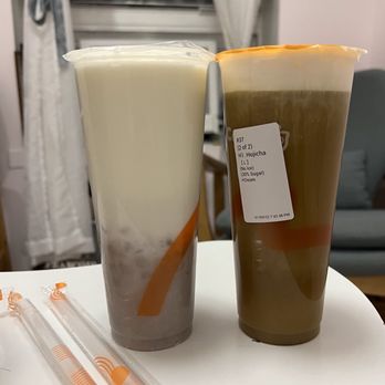 Coco Fresh Tea & Juice - two drinks on a table - Bubble Tea Near Me - New York, New York