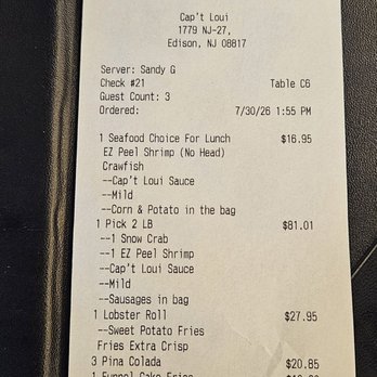 Cap't Loui - Bill - Cajun/Creole Near Me - Edison, New Jersey