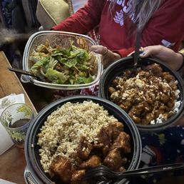 Top: house special chicken salad Middle: HOUSE SPECIAL CHICKEN Bottom: HOUSE SPECIAL TOFU Top: house special chicken salad Middle: HOUSE SPECIAL CHICKEN Bottom: HOUSE SPECIAL TOFU
