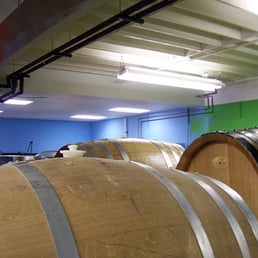 Barrels inside the Jolly Pumpkin