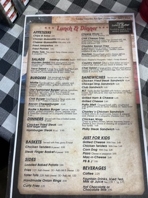 Menu photo 2 Miss Mollie's Diner Alto, TX