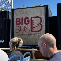 Big Bus Tours - Sign from 2nd floor of bus
