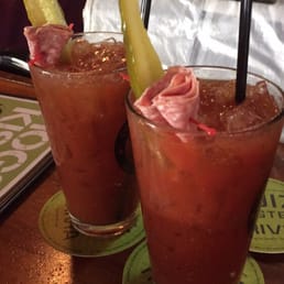 The AWESOME bloody Mary's with yummy salami garnish! The AWESOME bloody Mary's with yummy salami garnish!