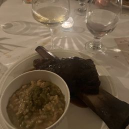 Rib and green chile risotto