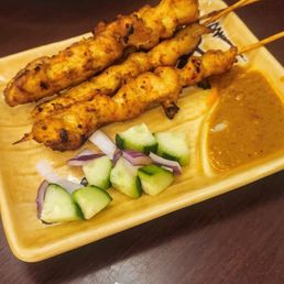 Chicken satay skewers Chicken satay skewers
