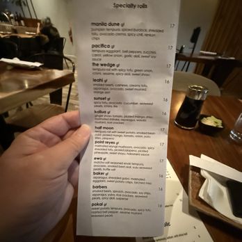 Tane Vegan Izakaya - Photo 5: Specialty roll menu - Vegan Near Me - Berkeley, California